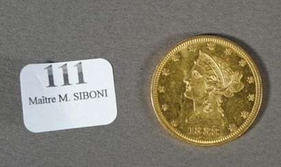 null 111- Pièce de 10 Dollars datée 1888