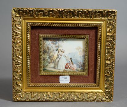 null 
398- ''Les Grâces Parisiennes à Vincennes'' Miniature 8 x 9 cm


