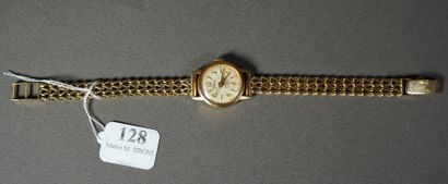 null 128- GLENIA Montre bracelet de dame en or jaune pds brut : 24,35 g