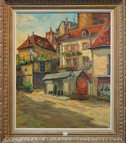 null 22- Roger Ambroise LAFONT ''Rue François Mouthon - Paris'' Huile sur toile signée...
