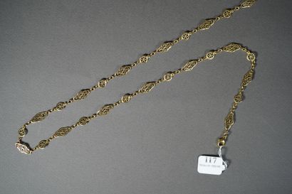 null 117- Collier en or jaune Pds : 19,60 g