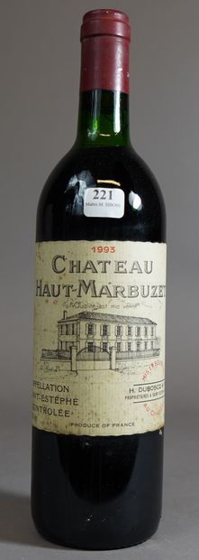 null 221- 3 bouteilles de Saint-Estèphe Château Haut Marbuzet 1993 (75 cl)