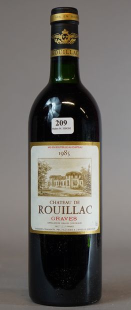 null 209- 12 bouteilles de Château de Rouillac, Graves 1985