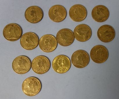 null 99- Cent Souverains en or (seront vendus par lot de 10 Souverains, avec faculté...