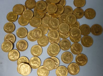 null 99- Cent Souverains en or (seront vendus par lot de 10 Souverains, avec faculté...