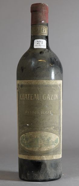 null 271- 1 bouteille de Château Gazin Pomerol 1946