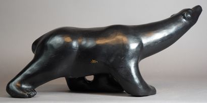 null 388- Pierre CHENET ''Ours polaire'' Sculpture en bronze L : 48 cm