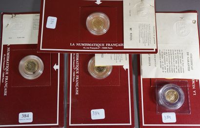 null 384- LA NUMISMATIQUE FRANCAISE La Monnaie de Paris : 4 pièces ''Jean-Paul II''...