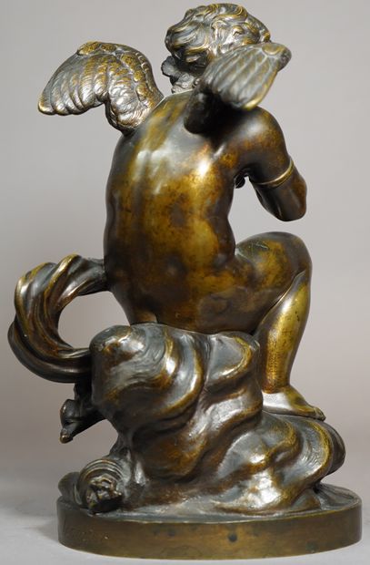 null 416- ''Cupidon'' Sculpture en bronze H : 30 cm