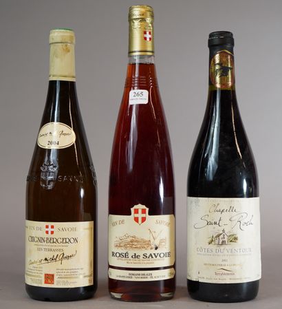 265- 12 bouteilles de vins divers : Rosé...