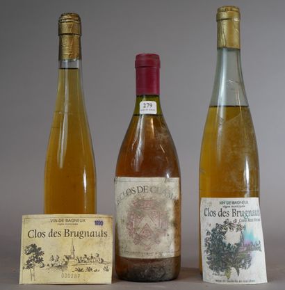 279- 2 bouteilles de Vin de Bagneux Clos...
