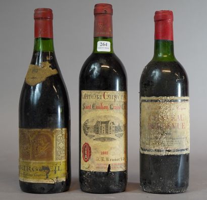 264- 12 bouteilles de vins divers : Château...