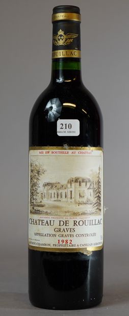 null 210- 12 bouteilles de Château de Rouillac, Graves 1982