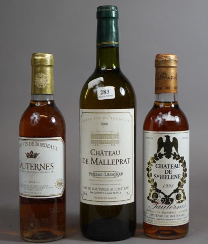 283- Lot de 6 bouteilles : Château de Malleprat...