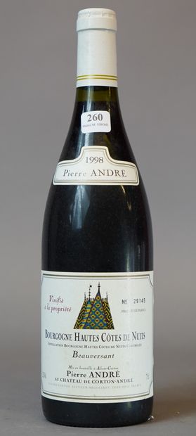 260- 2 bouteilles de Bourgogne Hautes Côtes...