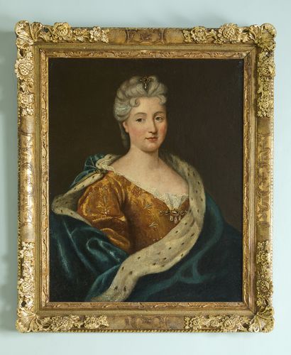  25- Ecole Française XVIIIème siècle " Portraits d'homme et femme'' Deux huiles sur...
