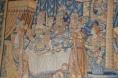  6- FLANDRES _x0001_Importante tapisserie :'' Judith et Holophene" 'Circa 1600 Bordure...