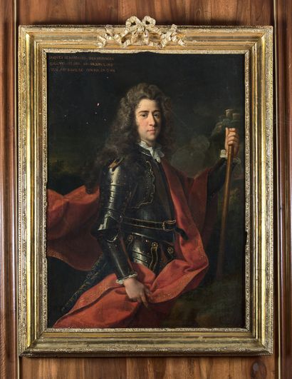 null 107- Ecole Française XVIIIème siècle « Homme en cuirasse » : Portrait de Jacques...