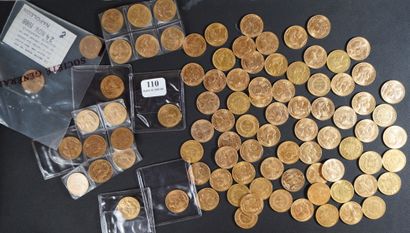 110- 89 pièces de 20 Francs en or