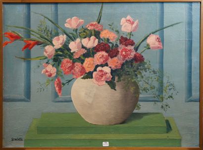 73- Georges LATTES ''Bouquet au vase boule''...