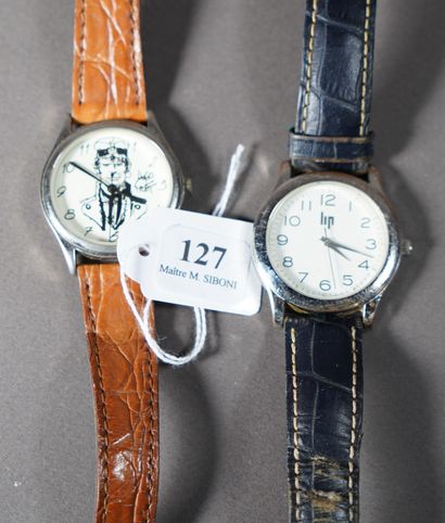 null 127- Hugo Pratt et Lip Deux montres pour homme à quartz