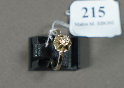 null 215- Solitaire en or gris serti d'un diamant Pds brut : 2,80 g