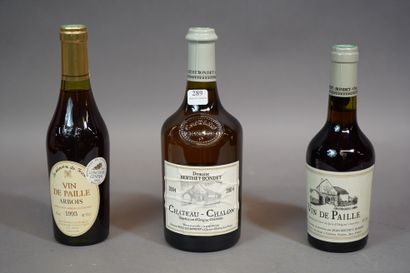 null 289- Vin de paille Arbois 1993, vin de paille Jean Berthet-Bondet et vin Château-Châlon...