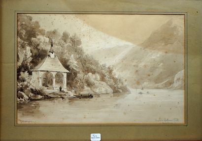  5- Jean-Jacques CHAMPIN (1796-1860) ''Chapelle de Guillaume Tell'', ''Lac de Lucerne''...