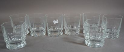 null 370- 8 verres à whisky en cristal de Sèvres