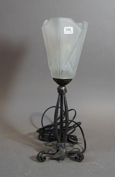 null 254- Lampe en verre et fer forgé

Style Art Nouveau

H : 37 cm