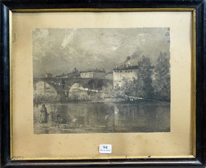 null 94- CHARPEAUX

''Le vieux port de Montauban''

Fusain

(accidents)

18 x 25...