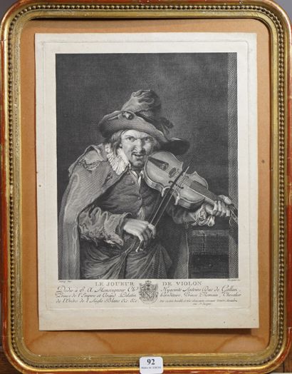 92- ''Le joueur de violon'' 
Gravure