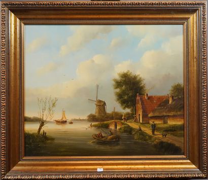 null 74- C.J. ROSENBAUM (?)

''Moulin au bord du fleuve''

Huile sur toile

54 x...