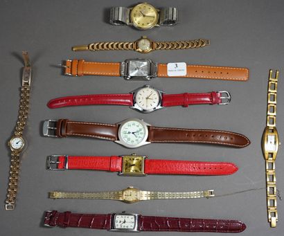 null 3- Lot de 10 montres diverses