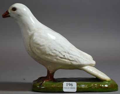 null 196- Oiseau en terre cuite émaillée H : 15 cm