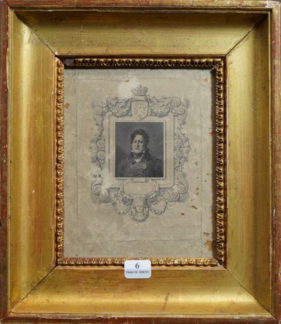 null 6- ''Portrait de Louis-Philippe'' Gravure (accidents) 27 x 23 cm (avec le c...