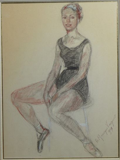 4- Renée MOURGUE VAQUIER (1894-1990) ''Jeune...