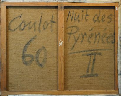 null 17- COULOT ''La nuit dans les Pyrénées'' Huile sur toile signée et datée 60...