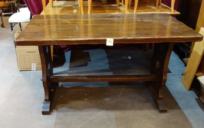 null 174- Table rustique en bois 77 x 140 x 78 cm