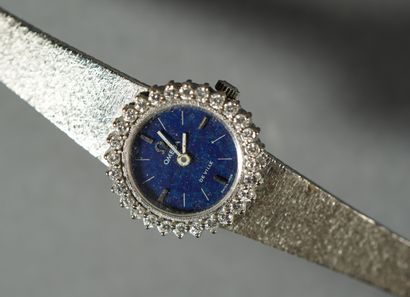 null 330- OMEGA Ladies' watch in white gold Diamond-set bezel