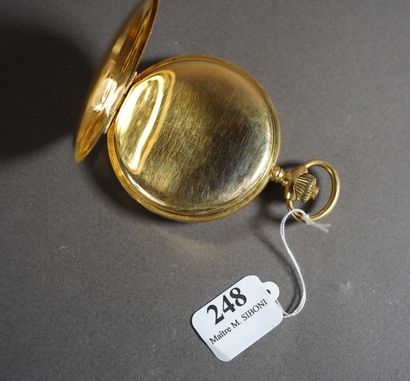 null 248- Yellow gold pocket watch (glass missing) Gross weight: 74.80 g