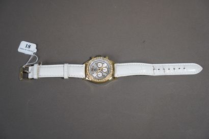 null 18- Ice-Watch Montre de dame ''Bella & Rose'' Bracelet en cuir blanc (usure...
