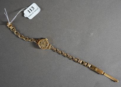 113- LOV Montre bracelet de dame en or jaune...
