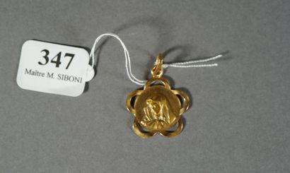 347- Médaille ''Vierge'' en or Pds : 1,86...