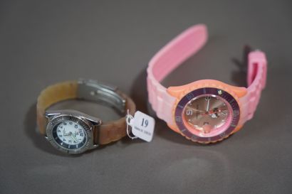 null 19- Ice-Watch Quartz pink lady's watch With a Calypso lady's quartz watch