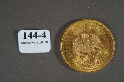 null 144-4- Pièce de 50 Pesos en or 1821-1946 (frais de vente : 6 % TTC)