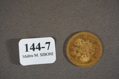 null 144-7- Pièce de 5 Roubles Alexandre III 1893 en or Pds : 6,42 g (frais de vente...