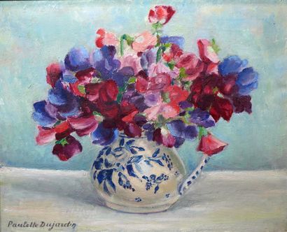 13- Paulette DUJARDIN ''Vase de fleurs''...