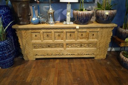 null 3- Buffet en bois 206 x 44 x 82 cm