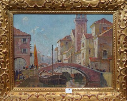 24- Sophus Teobald LEVINSEN (1869-1943) ''Chioggia''...
